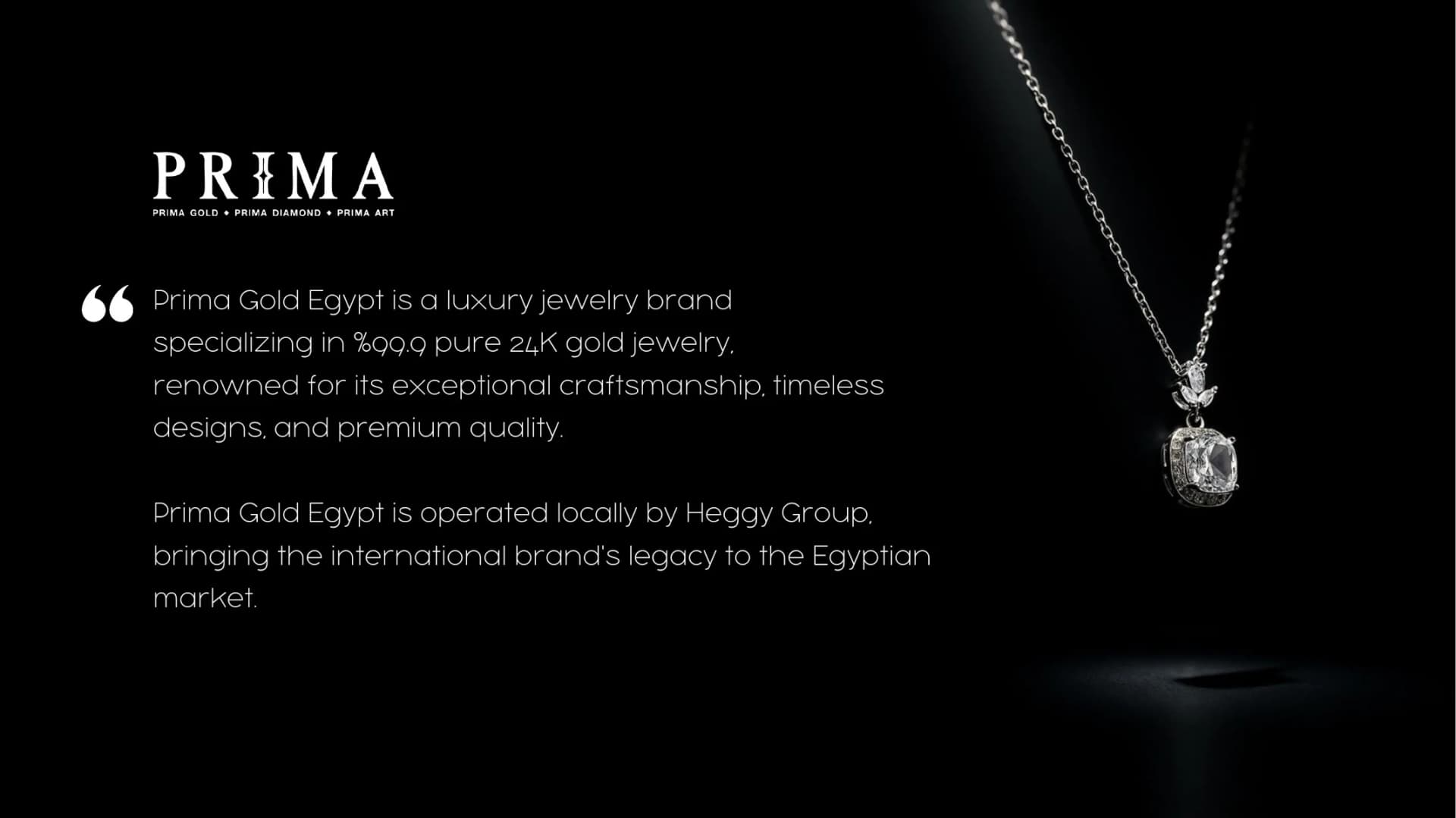 Prima Gold Egypt — portfolio work from the FMG Company Profile
