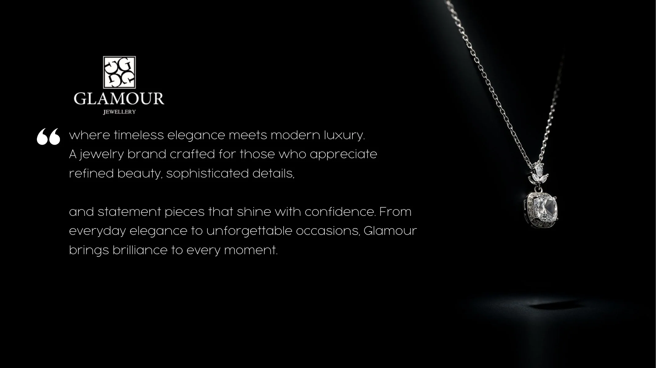 Glamour Jewellery — portfolio work from the FMG Company Profile