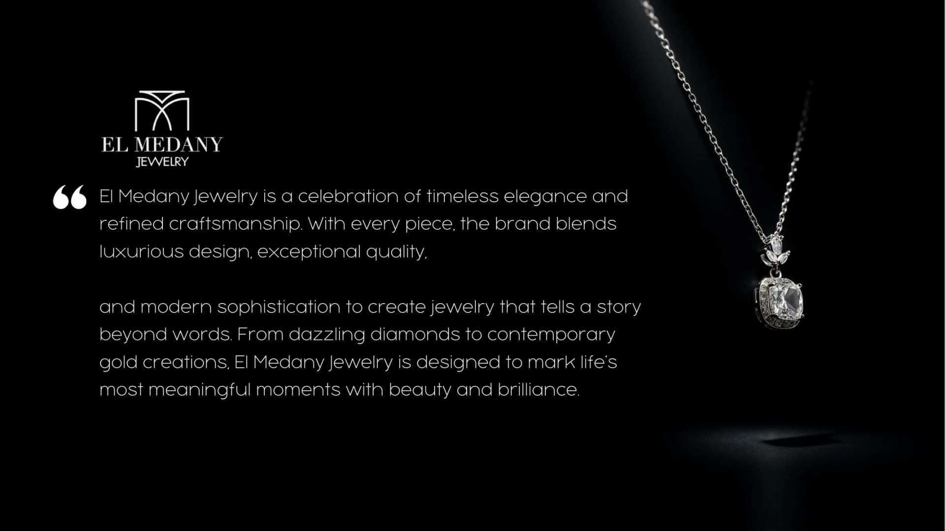 El Medany Jewelry — portfolio work from the FMG Company Profile
