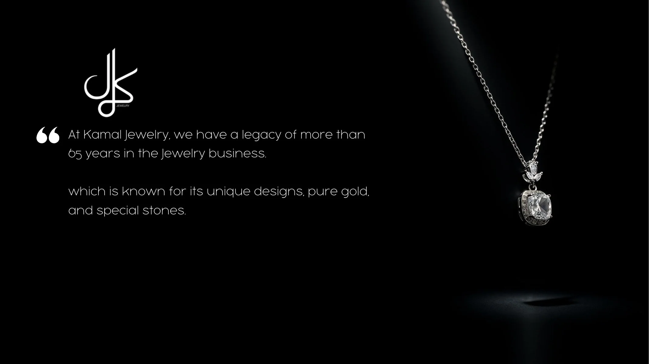 Kamal Jewelry — portfolio work from the FMG Company Profile
