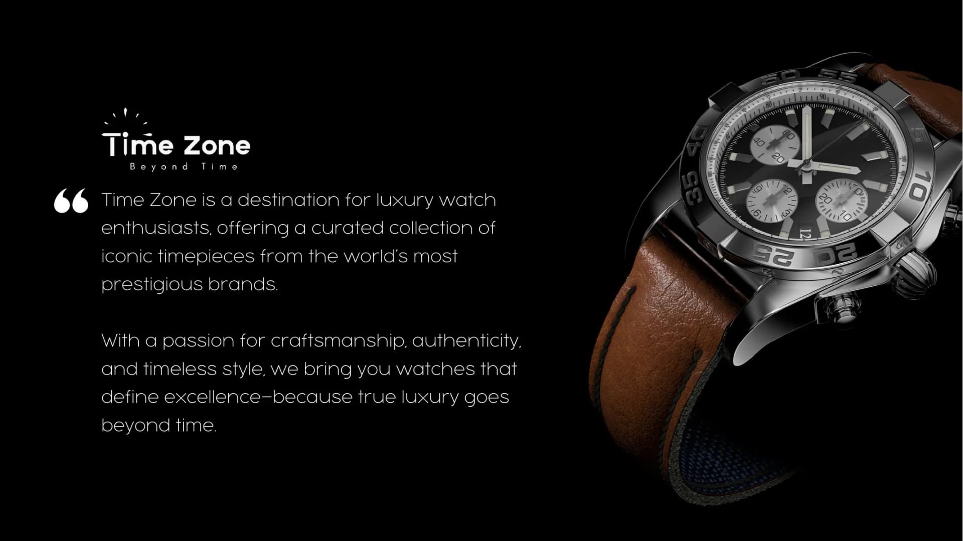 Time Zone — portfolio work from the FMG Company Profile