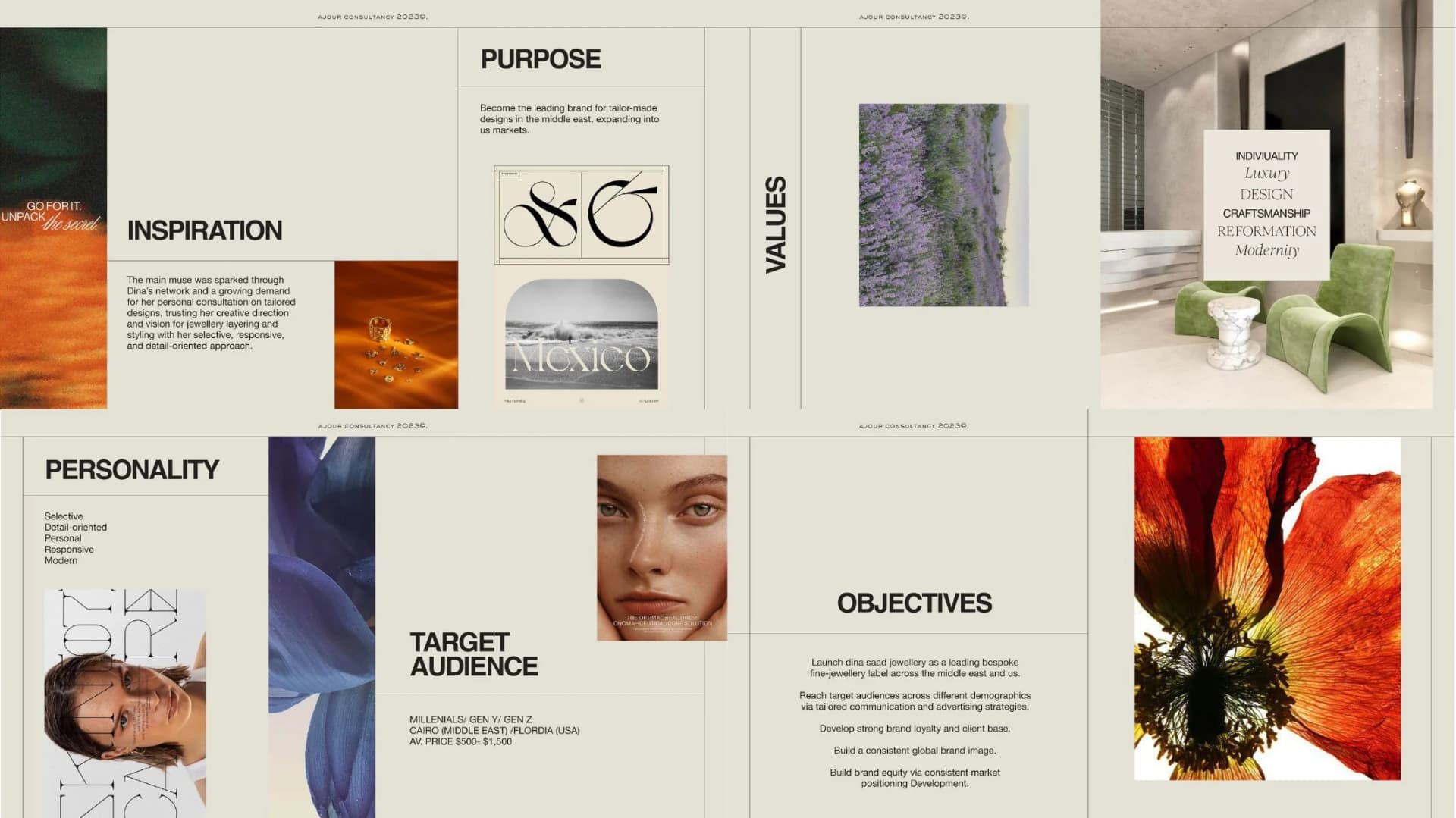 Dina Saad Jewellery — portfolio work from the FMG Company Profile